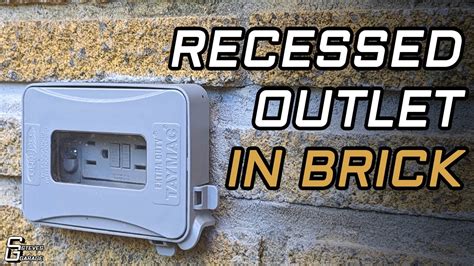 how to cut a hole in brick for electrical box|recessed outlet box in brick.